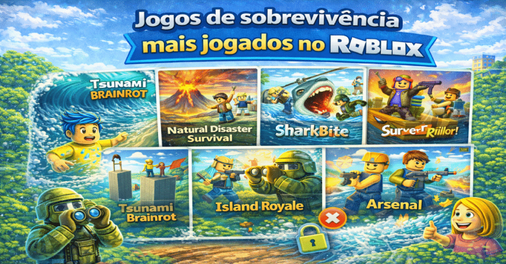Jogos de sobrevivencia mais jogados no Roblox