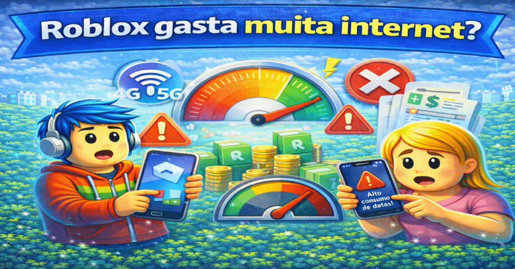 Roblox gasta muita internet