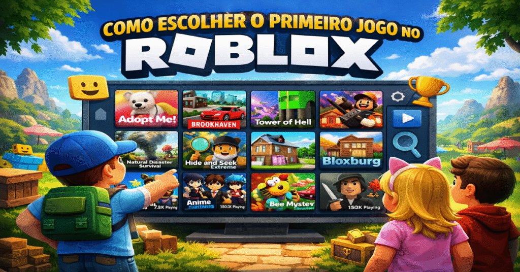 Como escolher o primeiro jogo no Roblox