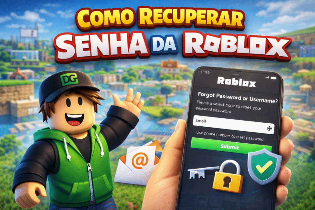 Como recuperar senha da conta Roblox