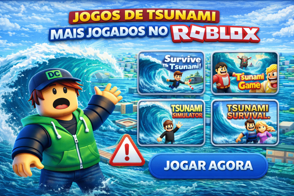 Roblox jogos de tsunami mais jogados
