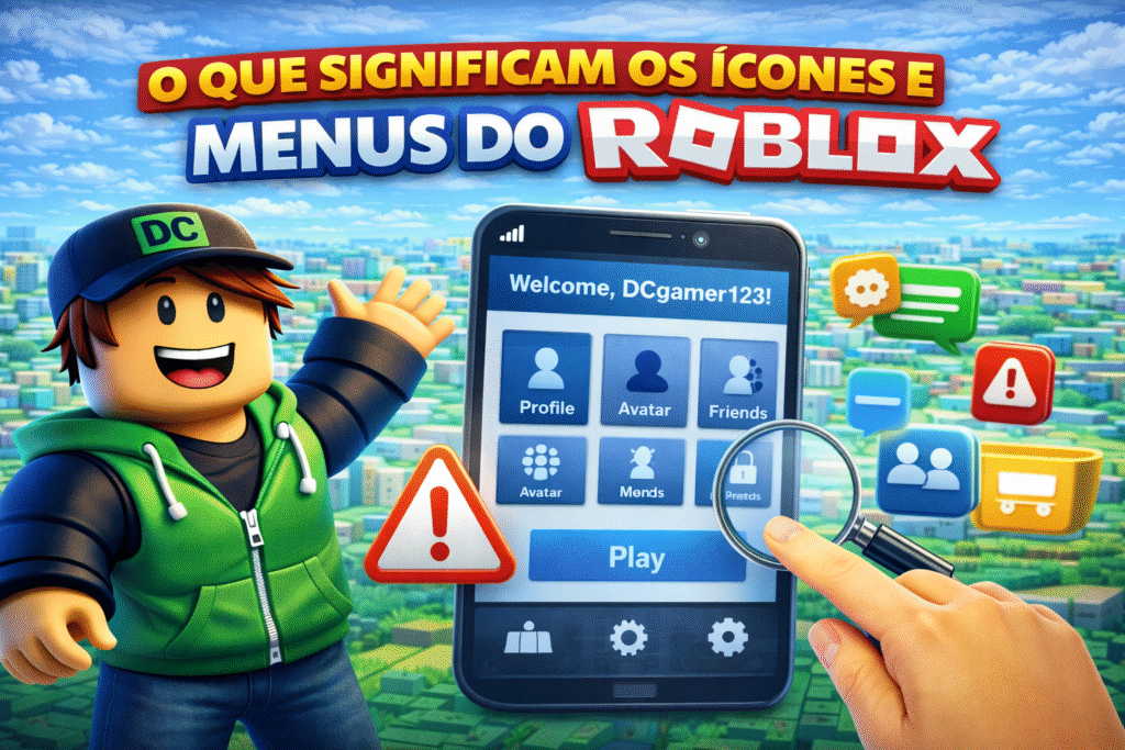 Roblox o que significam os ícones e menus do Roblox